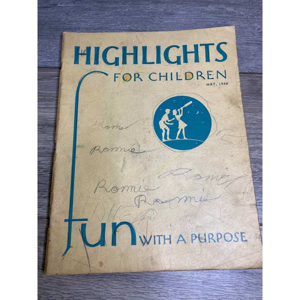 Vintage Highlights for Children Magazine May 1948 Fun with a Purpose Vol 3 No 5